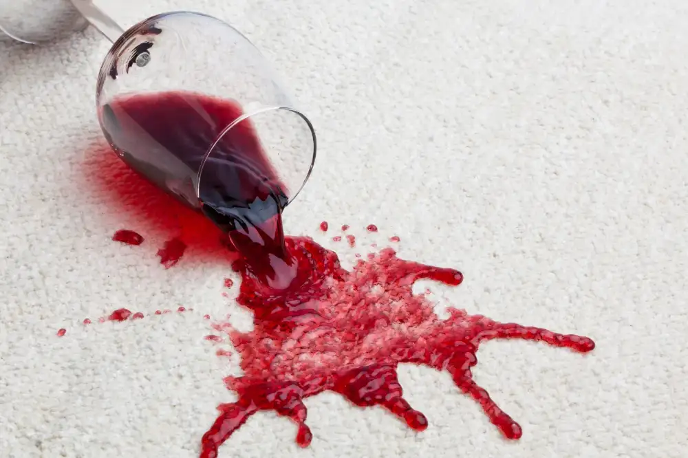 Red Wine Stain On a Carpet